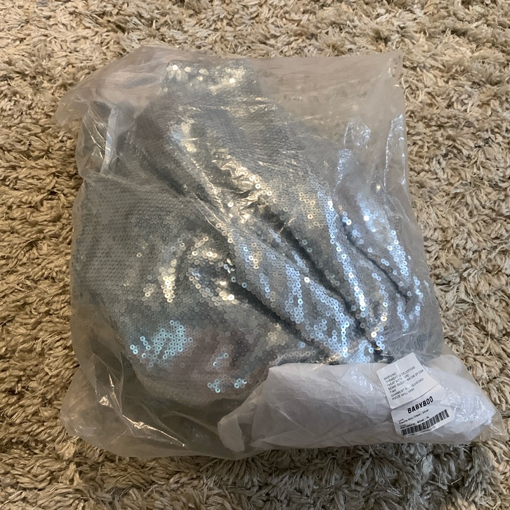 Babyboo Fashion Electra Mini Dress - Silver - Picture 3 of 4